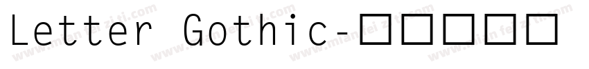 Letter Gothic字体转换